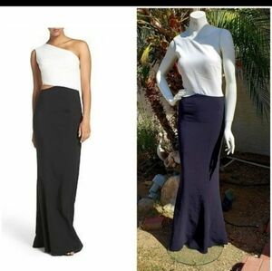 NEW MARIA‎ BIANCA NERO Colorblock One Shoulder